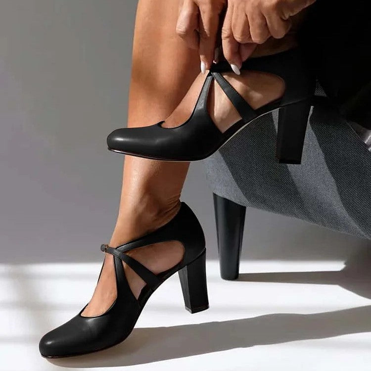Mia—Elegant Leather Heels
