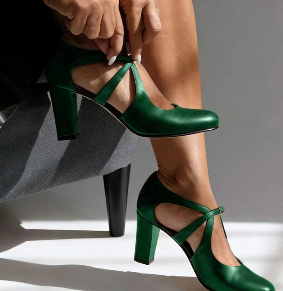 Mia—Elegant Leather Heels