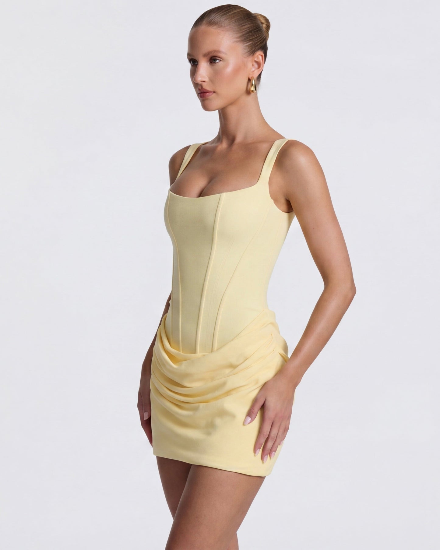 Thali- Structured Mini Dress with a Corset-Style Design